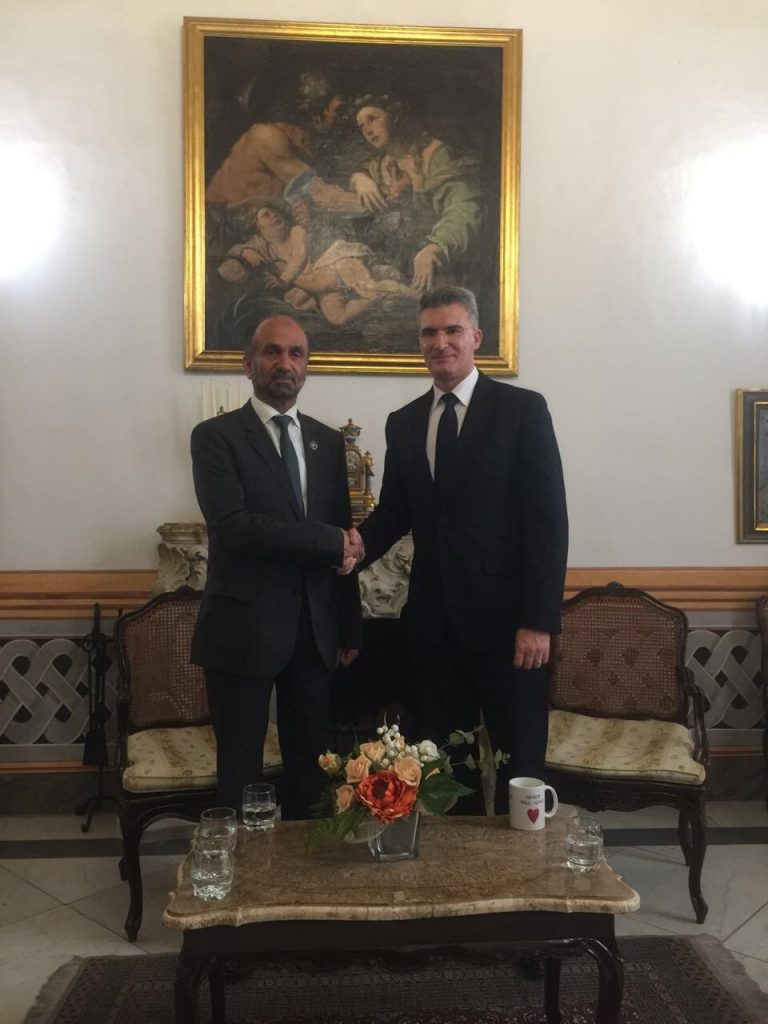 The Minister of Foreign Affairs in Malta renews his support for the