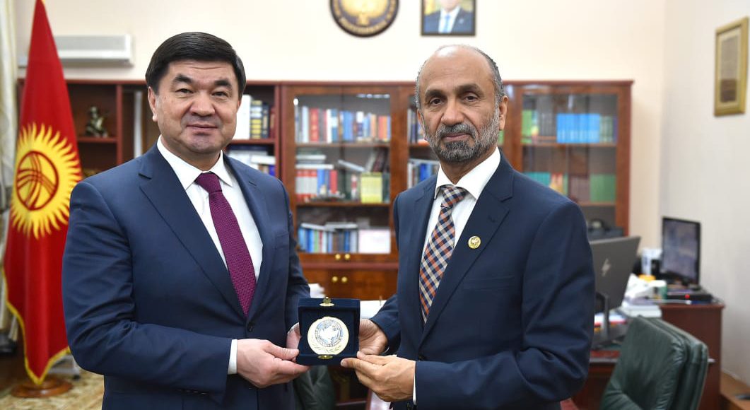 H.E. Ahmed Al Jarwan and H.E Mukhammedkalyi Abylgaziev